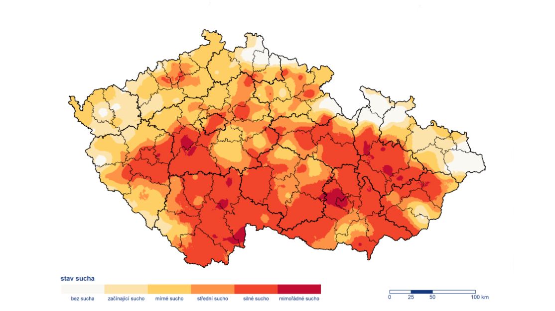 Sucho už trápí skoro celé Česko, říká hydrolog